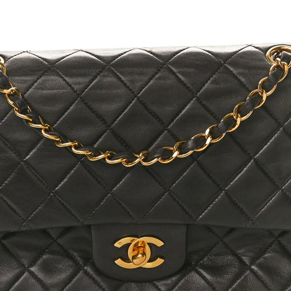 Chanel Lambskin Quilted Medium Double Flap Black 8 of 13
