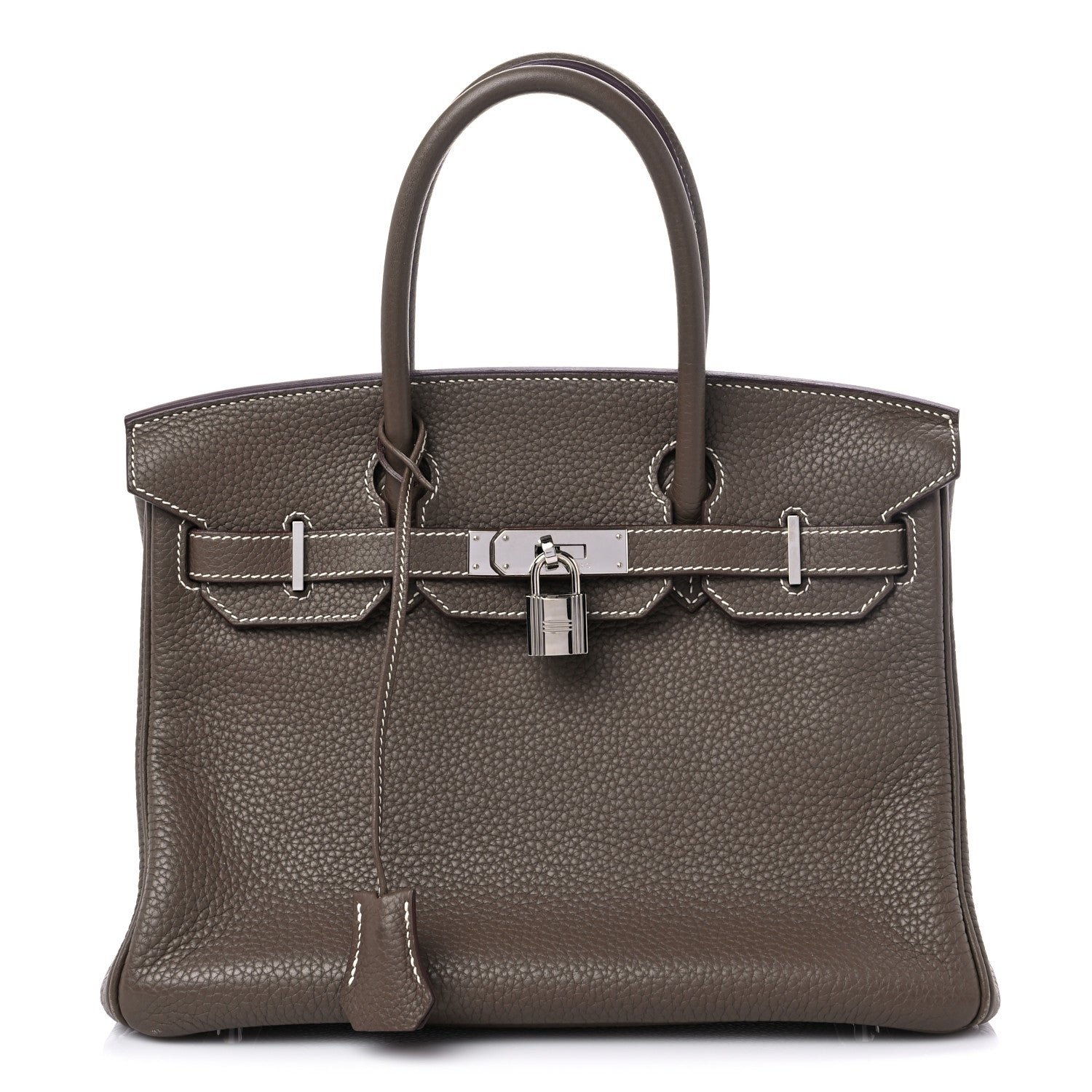 Hermes Taurillon Clemence Birkin 30 Etoupe 1 of 13