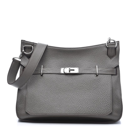 Hermes Taurillon Clemence Jypsiere 37 Etain 1 of 12
