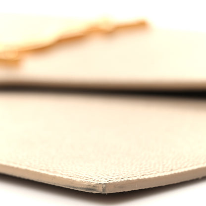 Saint Laurent Grain De Poudre Uptown Pouch Dark Beige 9 of 10