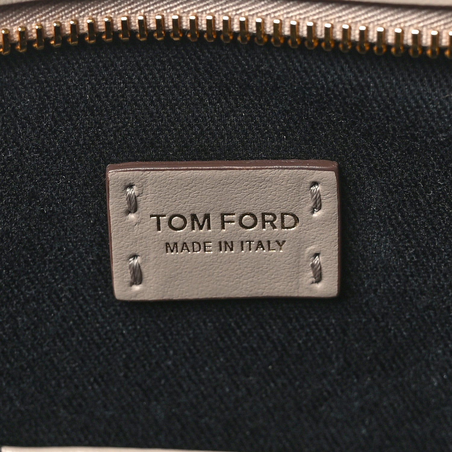 Tom Ford Grained Calfskin East West Zipper Tote Taupe 6 of 8