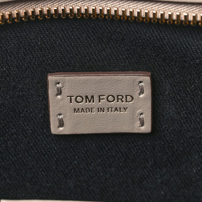 Tom Ford Grained Calfskin East West Zipper Tote Taupe 6 of 8