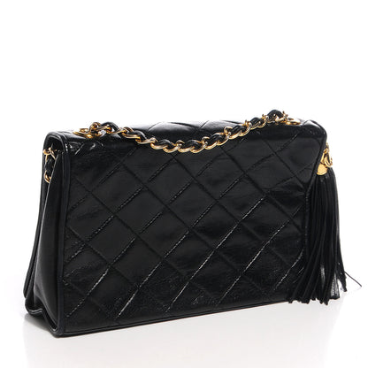 Chanel Lambskin Small Tassel Single Flap Black 3 of 8