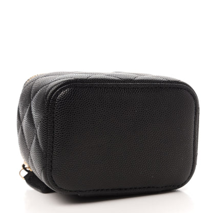Chanel Caviar Quilted Mini Vanity Case With Chain Black 4 of 10