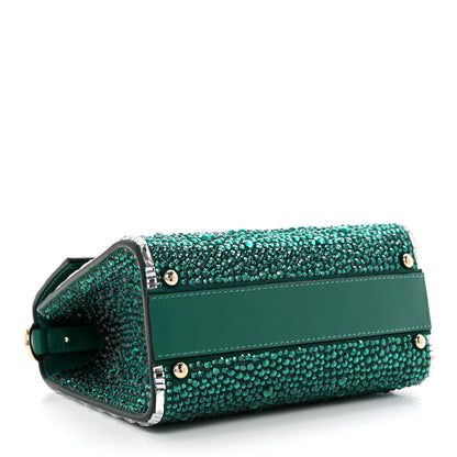 Valentino Garavani Crystal Embroidered Mini Vsling Top Handle Bag Emerald Jungle 3 of 9