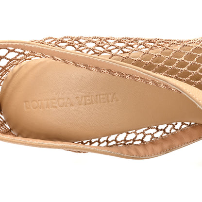 Bottega Veneta Mesh Calfskin Chain Stretch Pumps 38 Beige 8 of 8