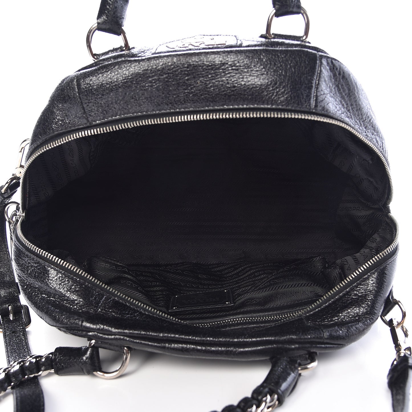 Cervo Lux Chain Shoulder Bag Black