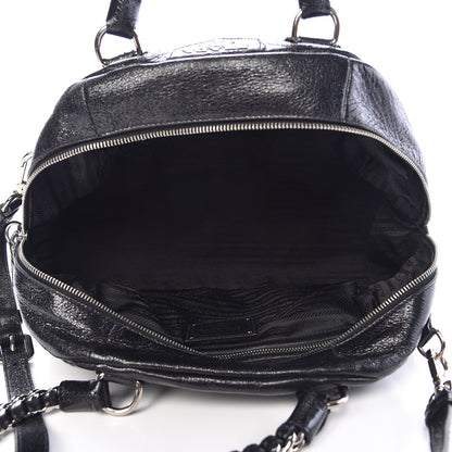 Prada Cervo Lux Chain Shoulder Bag Black 6 of 14