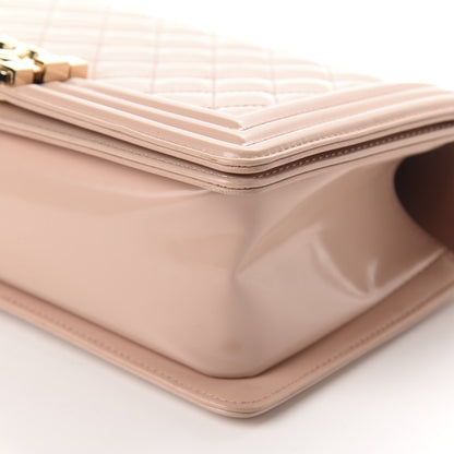 Chanel Patent Calfskin Quilted Medium Boy Flap Light Pink 8 of 13