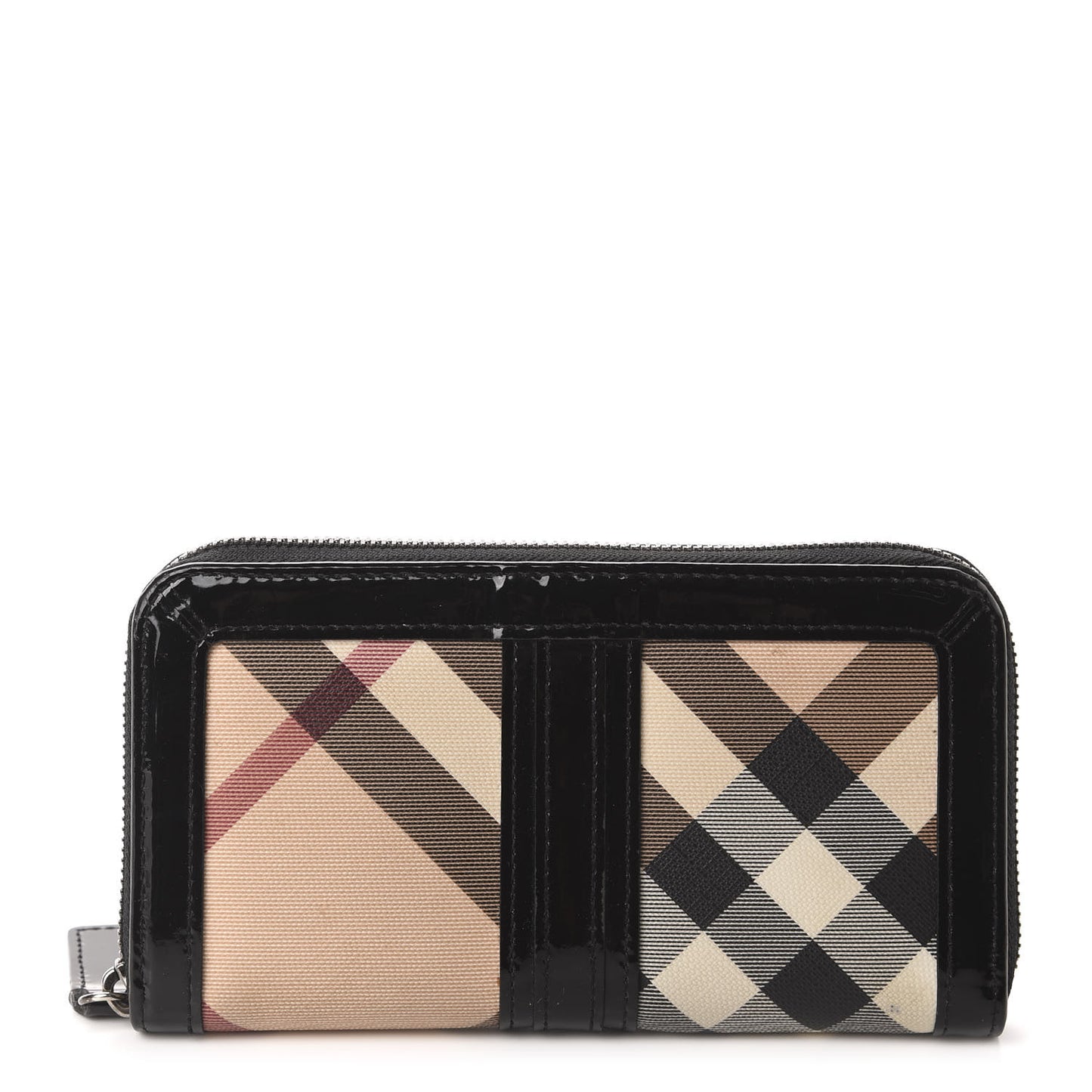 Supernova Check Large Ziggy Zip Around Wallet Black