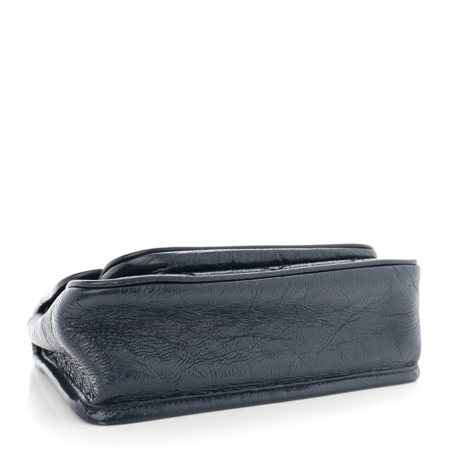 Saint Laurent Crinkled Calfskin Matelasse Monogram Baby Niki Chain Satchel Navy 4 of 11