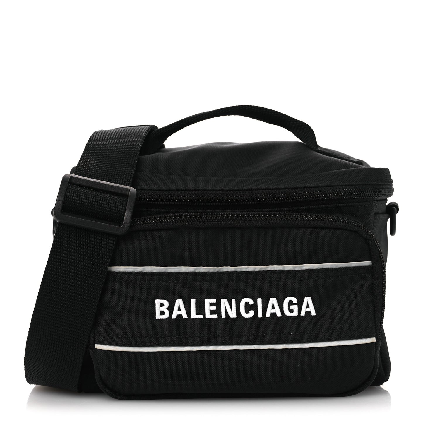 Nylon Logo Sport Camera Bag Black