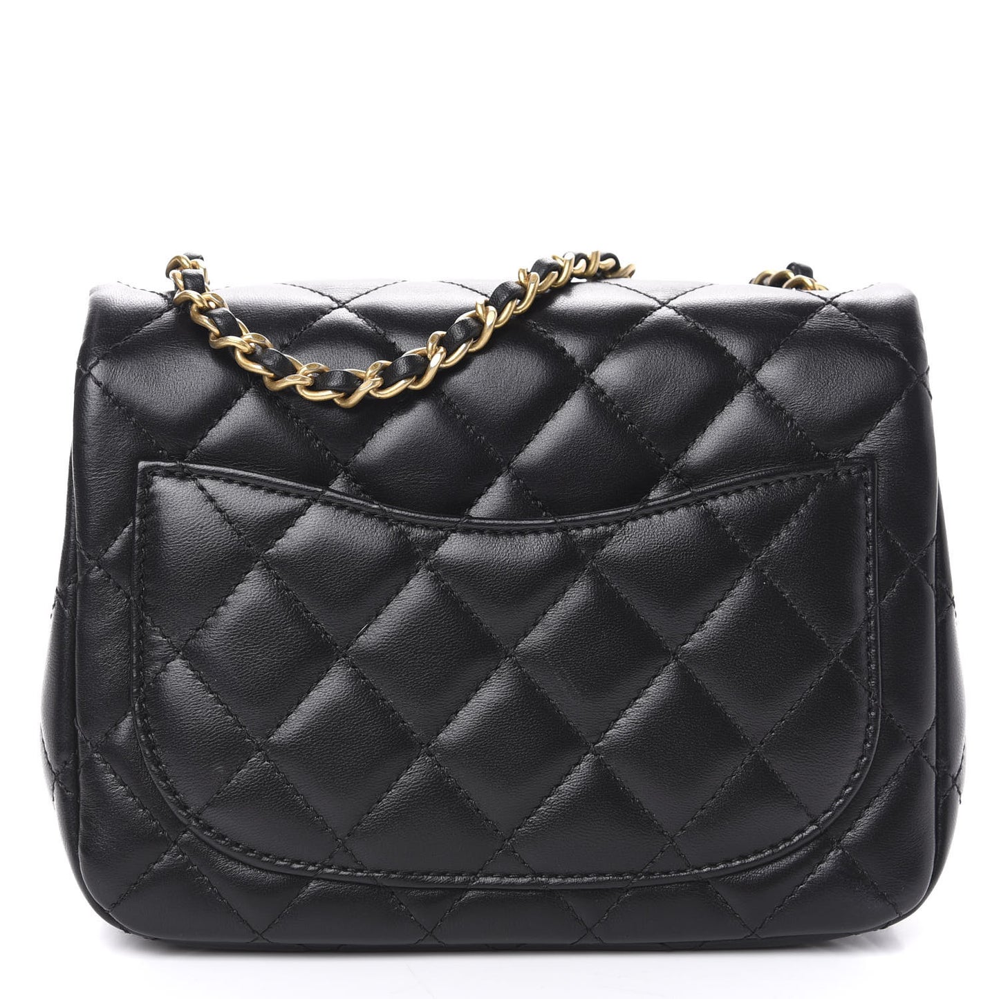 Lambskin Quilted Mini Romance Square Flap Black