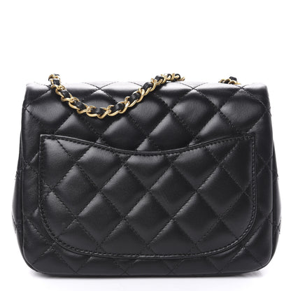 Chanel Lambskin Quilted Mini Romance Square Flap Black 4 of 12