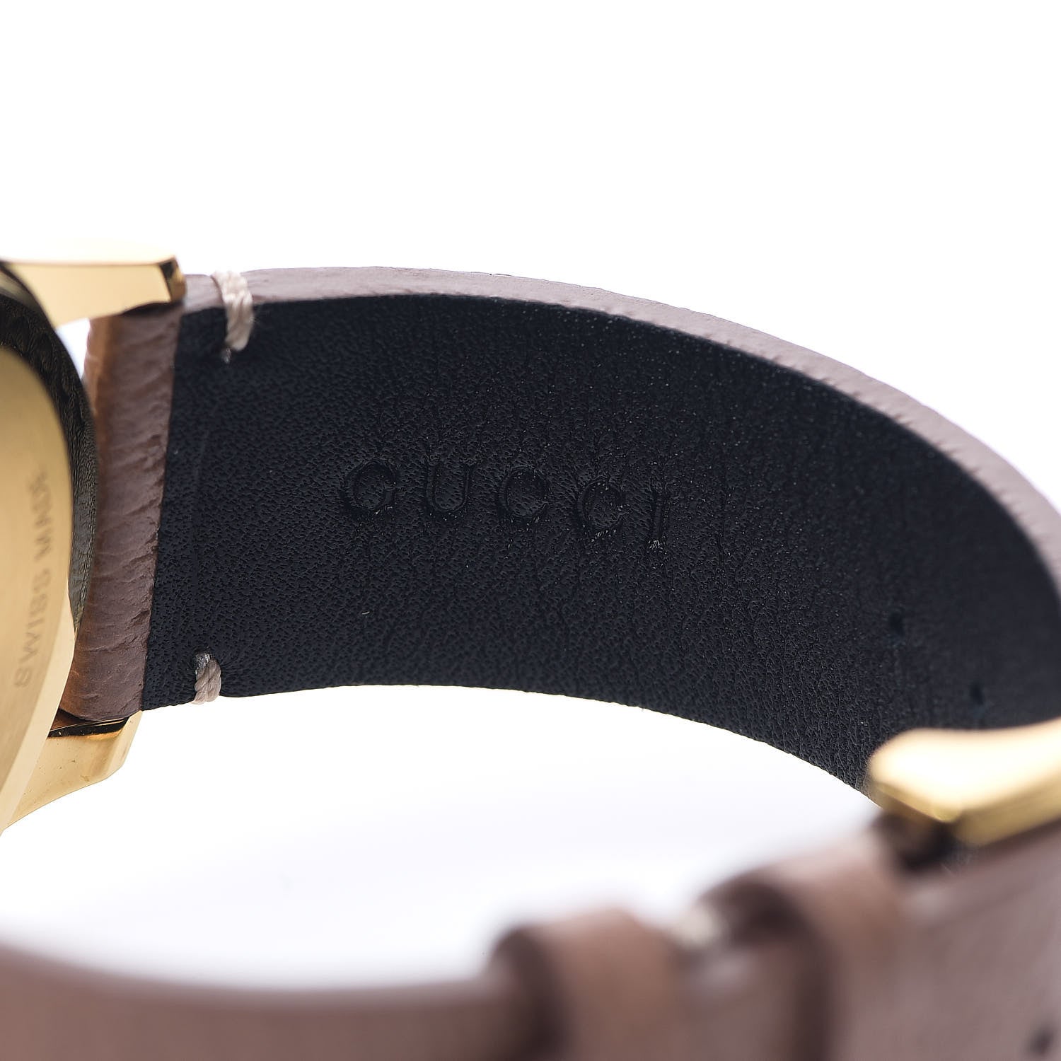 Gucci Stainless Steel Calfskin 38mm G-Timeless Moth Quartz Watch Brown 5 of 6
