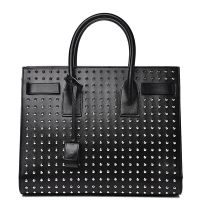 Saint Laurent Grain De Poudre Studded Small Sac De Jour Black 1 of 10