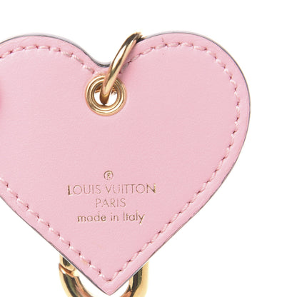 Louis Vuitton Vernis Degrade Love Lock Heart Key Holder Bag Charm Pink White 3 of 3