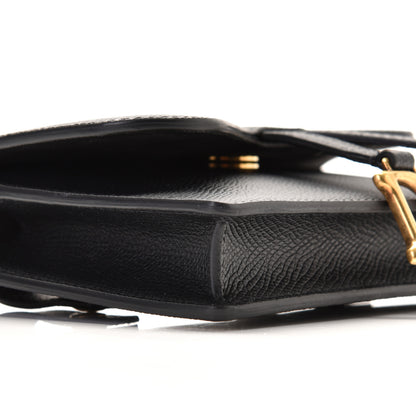 Christian Dior Grained Calfskin Saddle Belt Clutch Black 4 of 9