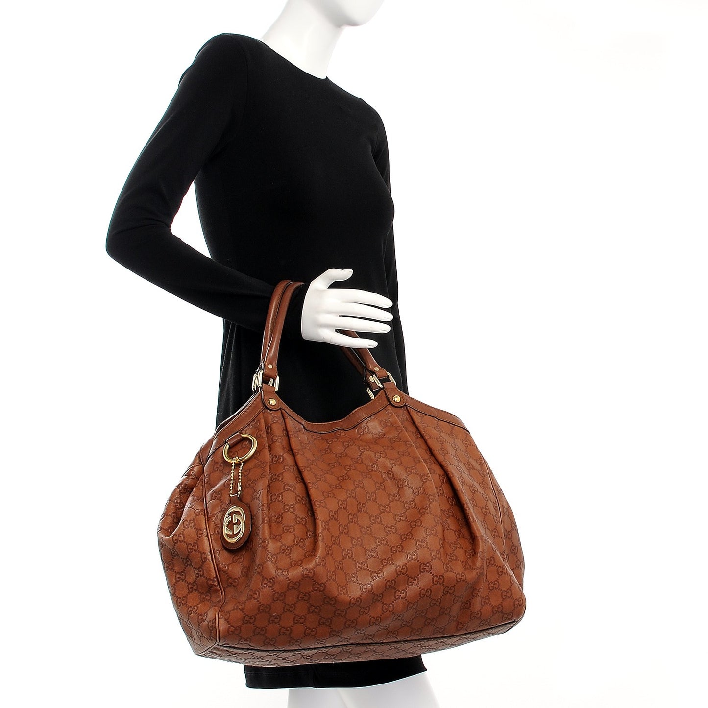 Guccissima Large Sukey Tote Bronze