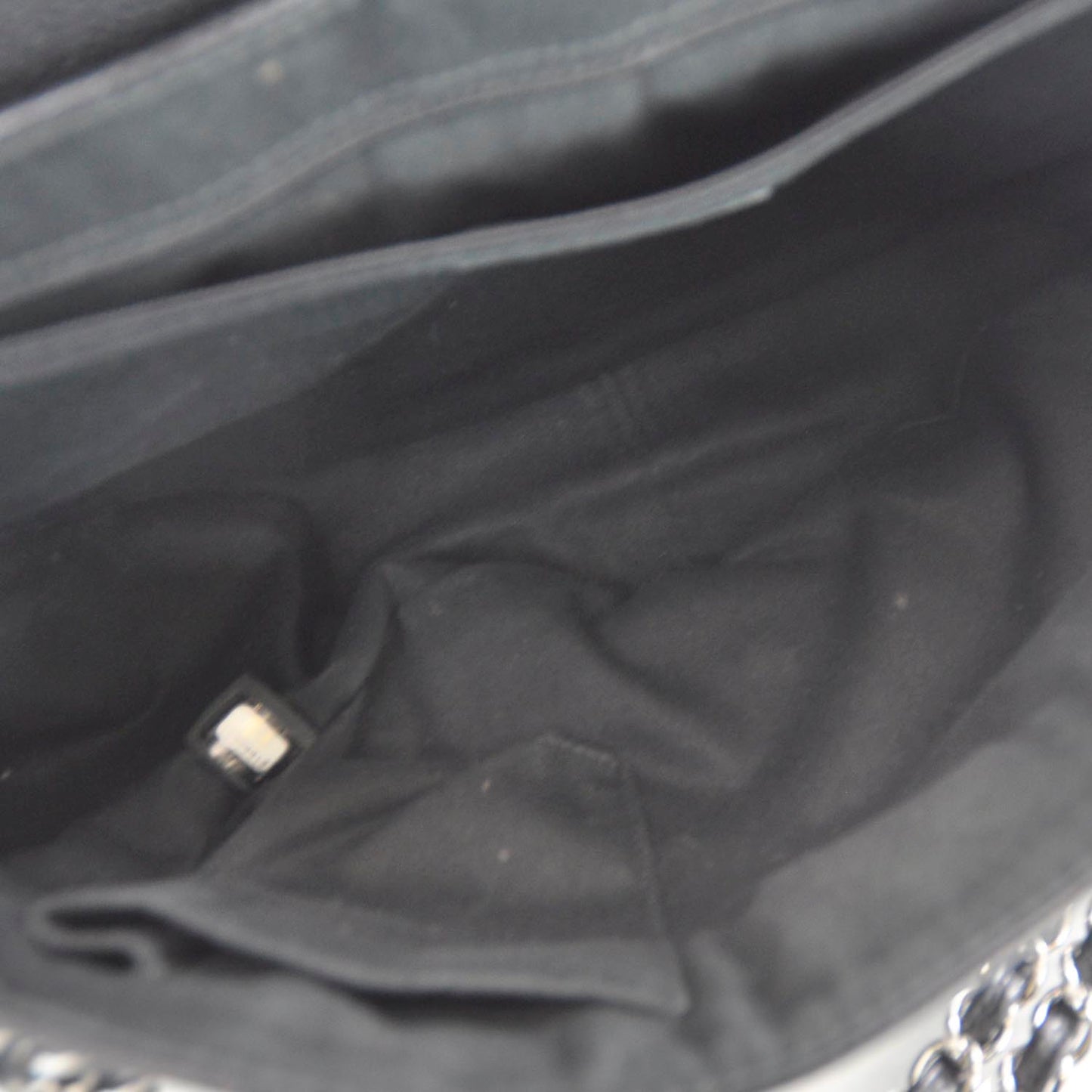 Caviar Half Moon Large Flap Black