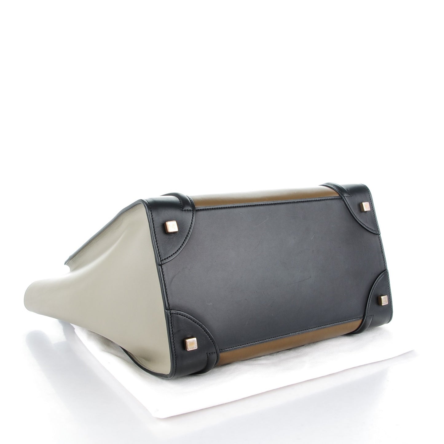 Satin Calfskin Mini Tri-Color Luggage Multicolor