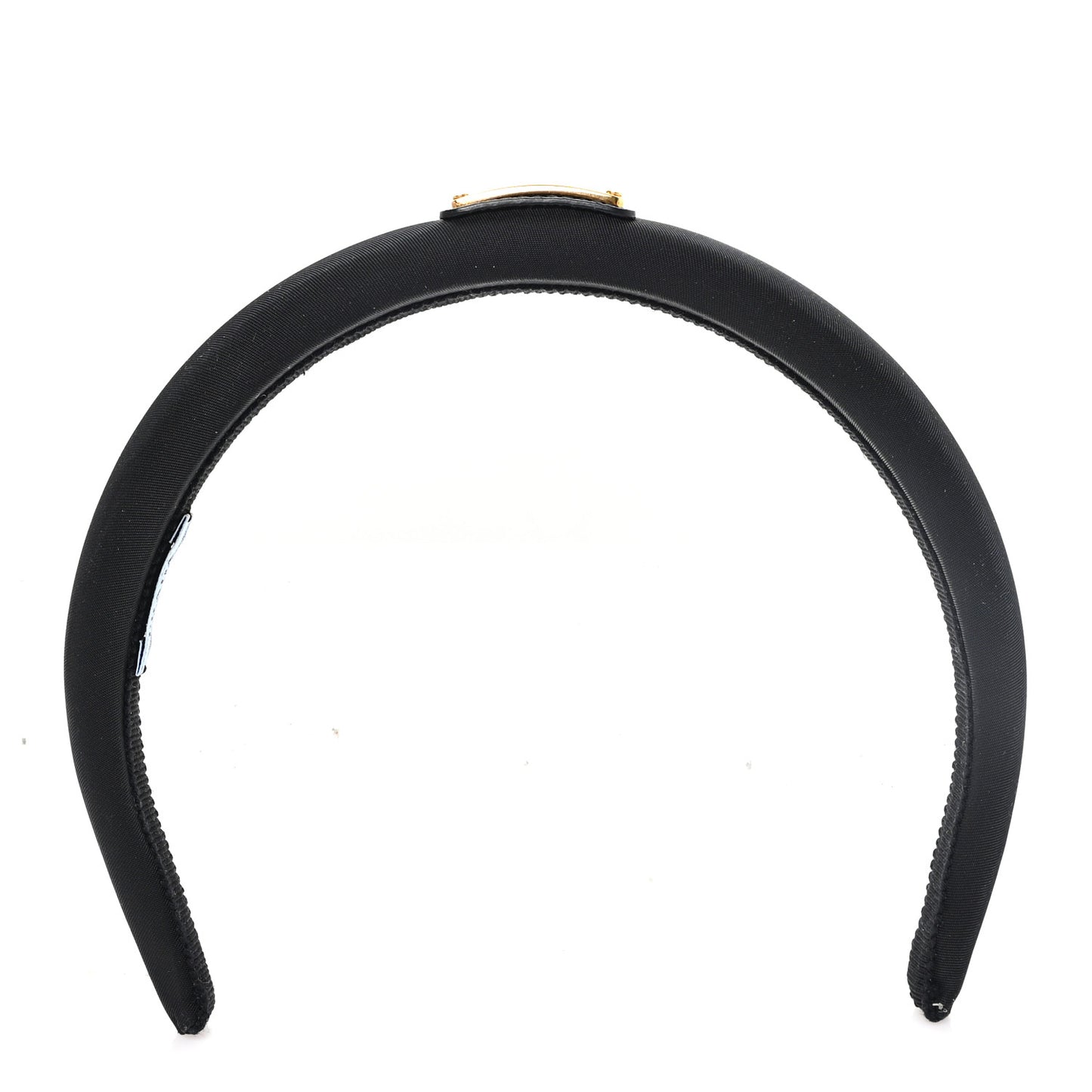 Re-Nylon Metal Triangle Logo Headband Black