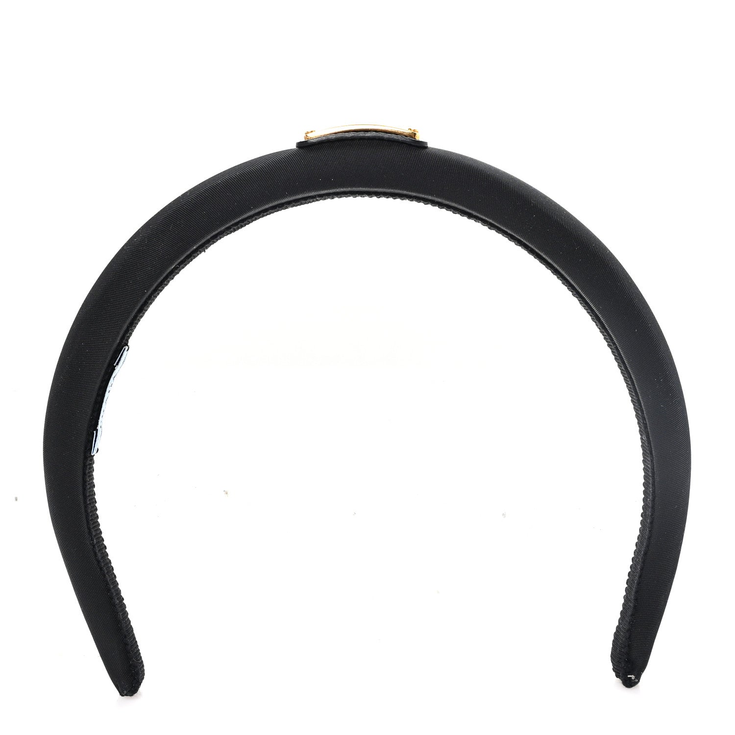 Prada Re-Nylon Metal Triangle Logo Headband Black 3 of 6