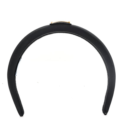 Prada Re-Nylon Metal Triangle Logo Headband Black 3 of 6