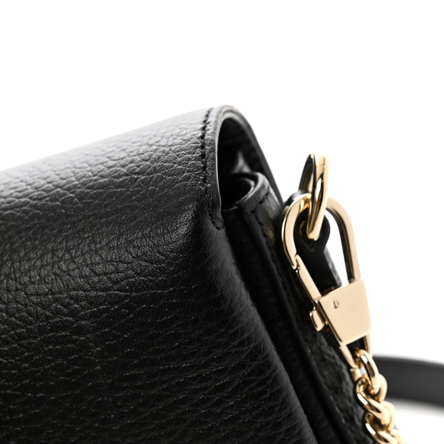 Dollar Calfskin Interlocking G Crossbody Bag Black