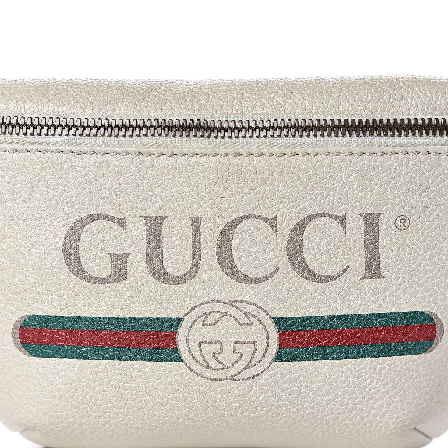 Gucci Grained Calfskin Small Logo Belt Bag White 10 of 10