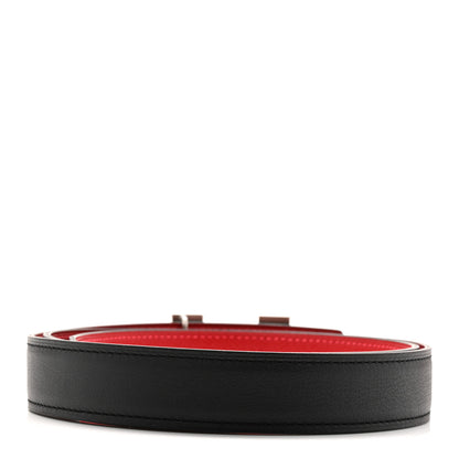 Hermes Swift Epsom 24mm Mini Martelee Constance Belt 85 Rouge Casaque Black 3 of 7