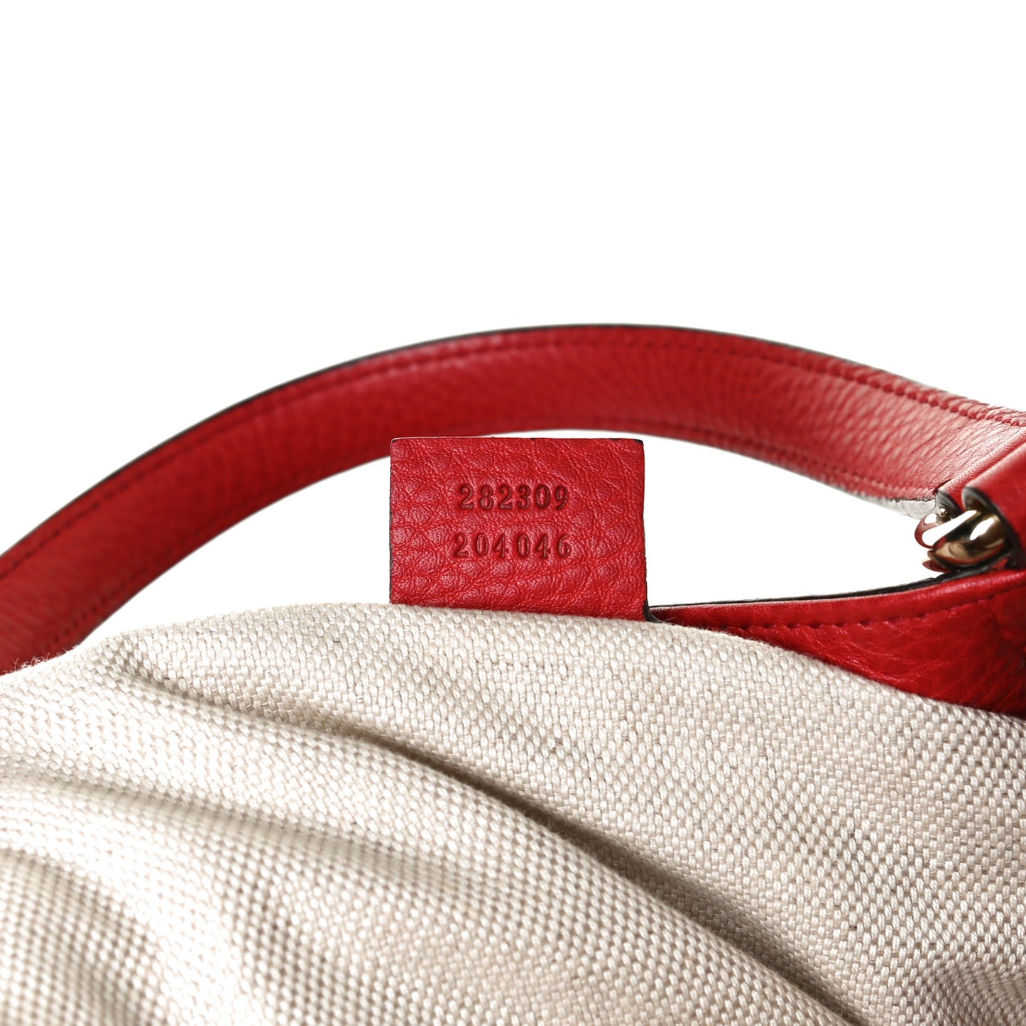 Pebbled Calfskin Medium Soho Shoulder Bag Red