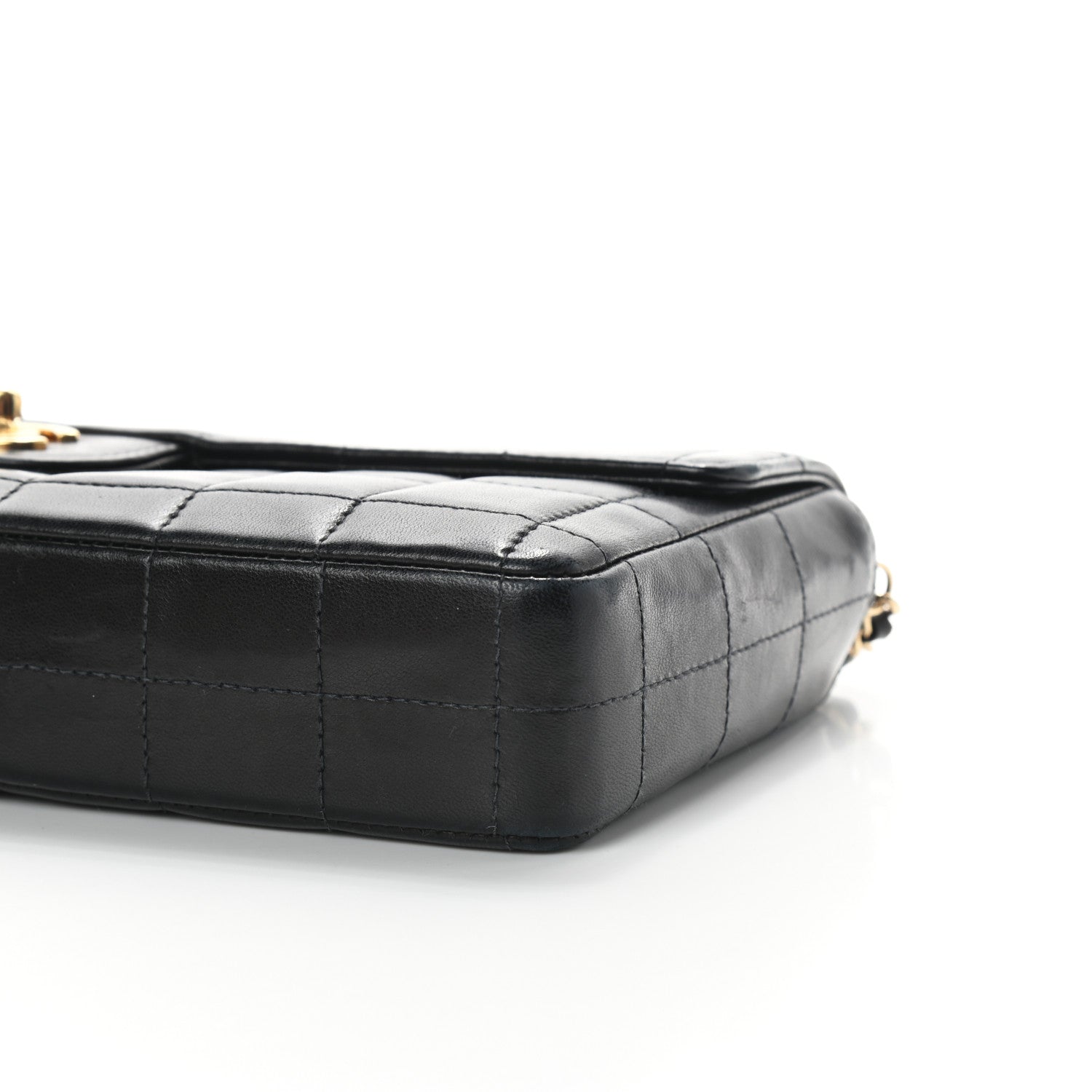 Chanel Lambskin East West Chocolate Bar Flap Black 7 of 9