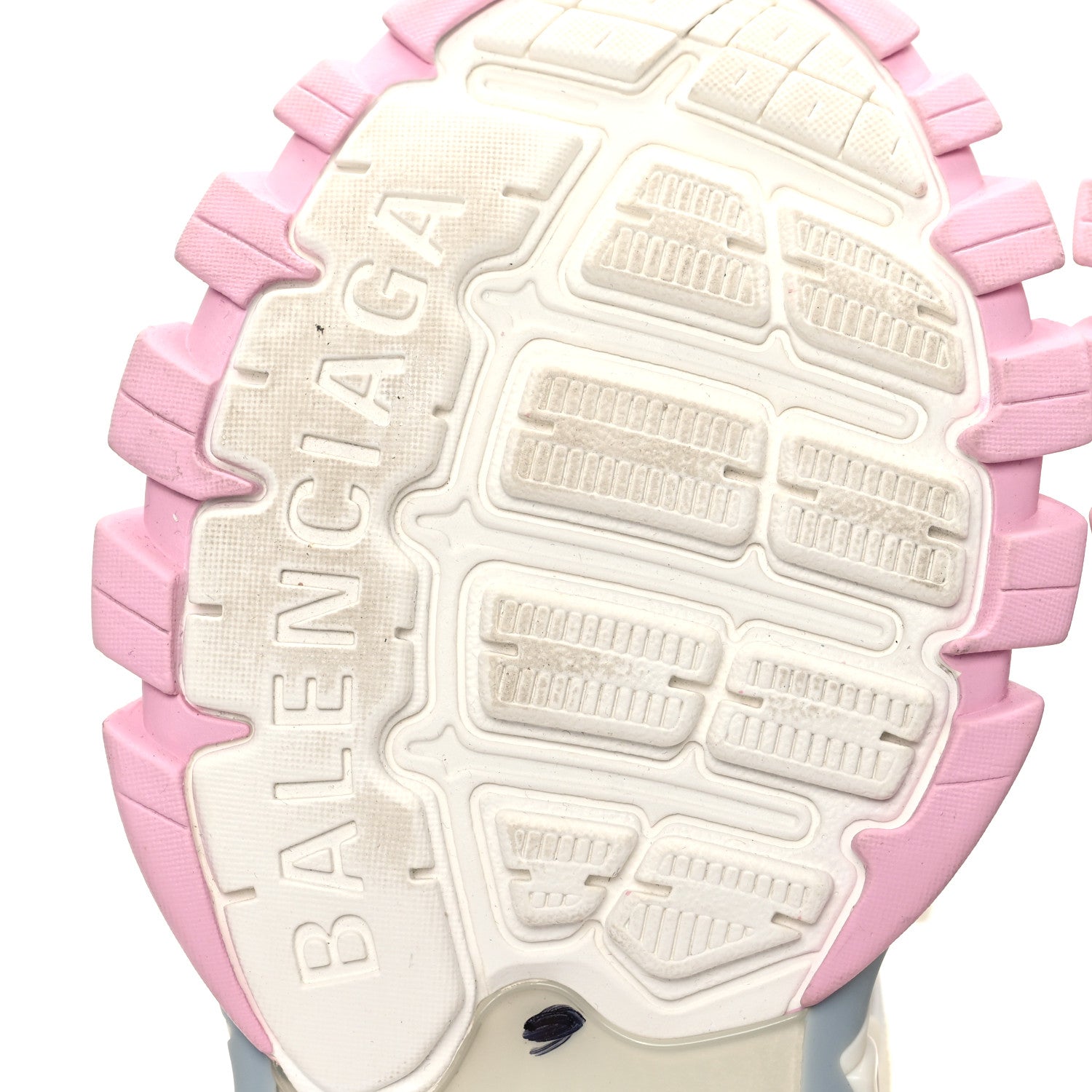 Balenciaga Rubber Mesh Tri-Color Womens Track.2 Open Sneakers 36 Light Yellow Light Pink Light Blue 6 of 9