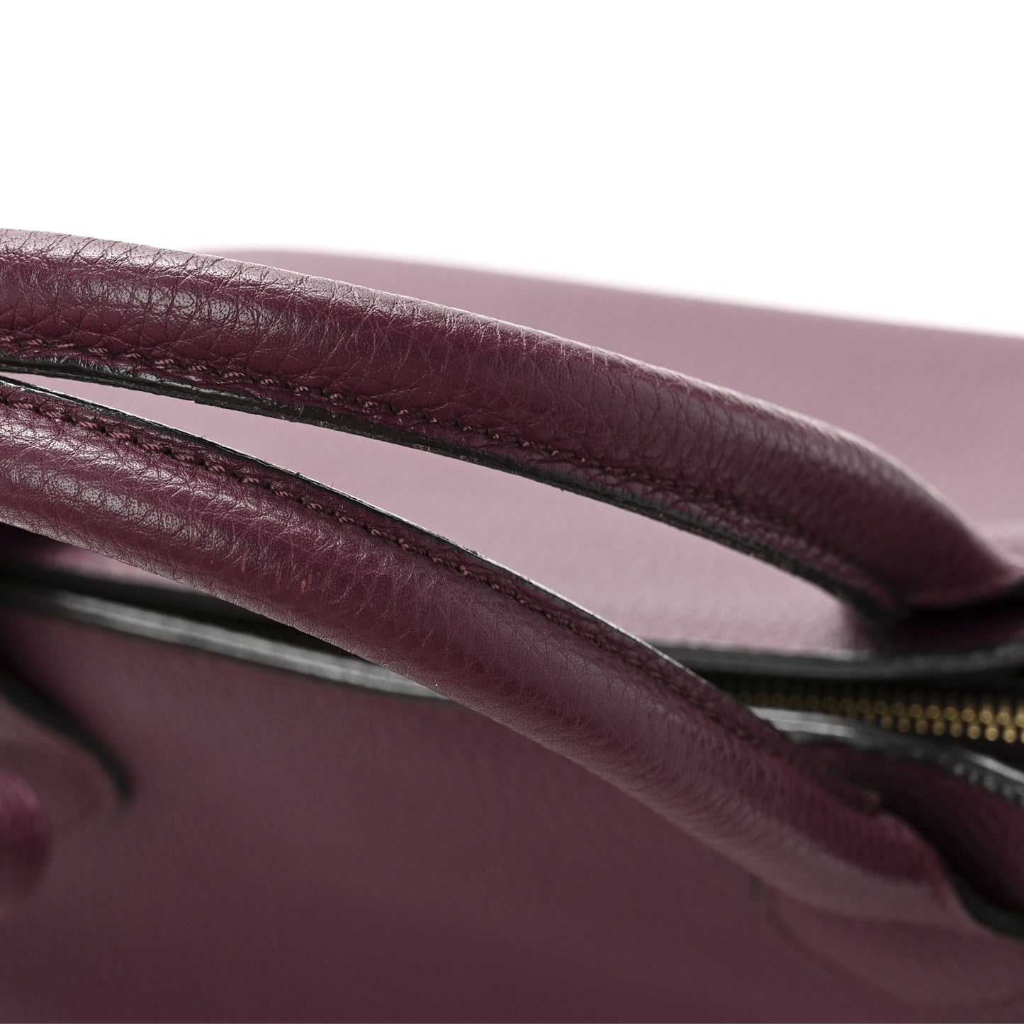 Grainy Calfskin House Check Medium Banner Tote Elderberry