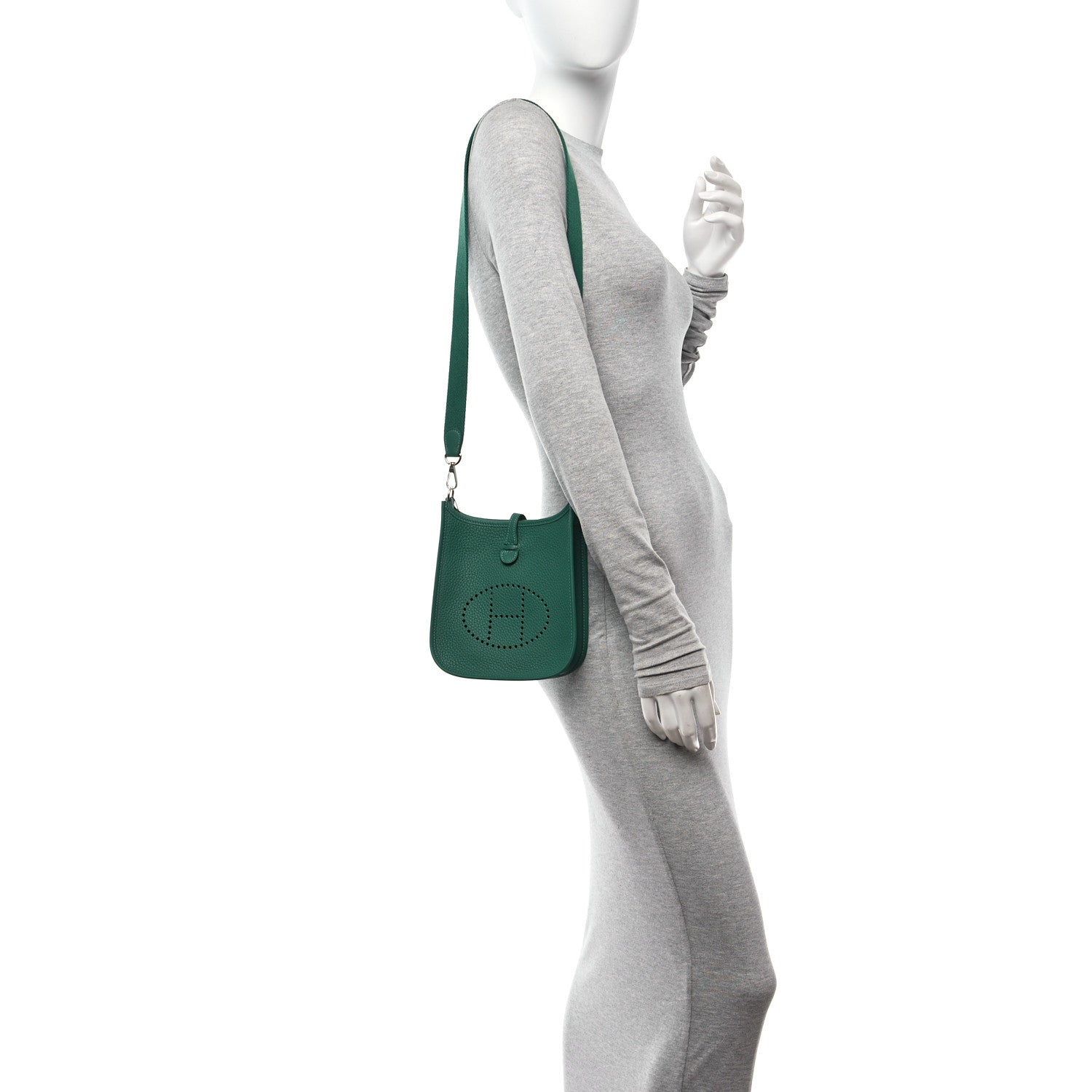 Hermes Taurillon Clemence Evelyne TPM Vert Vertigo 2 of 11