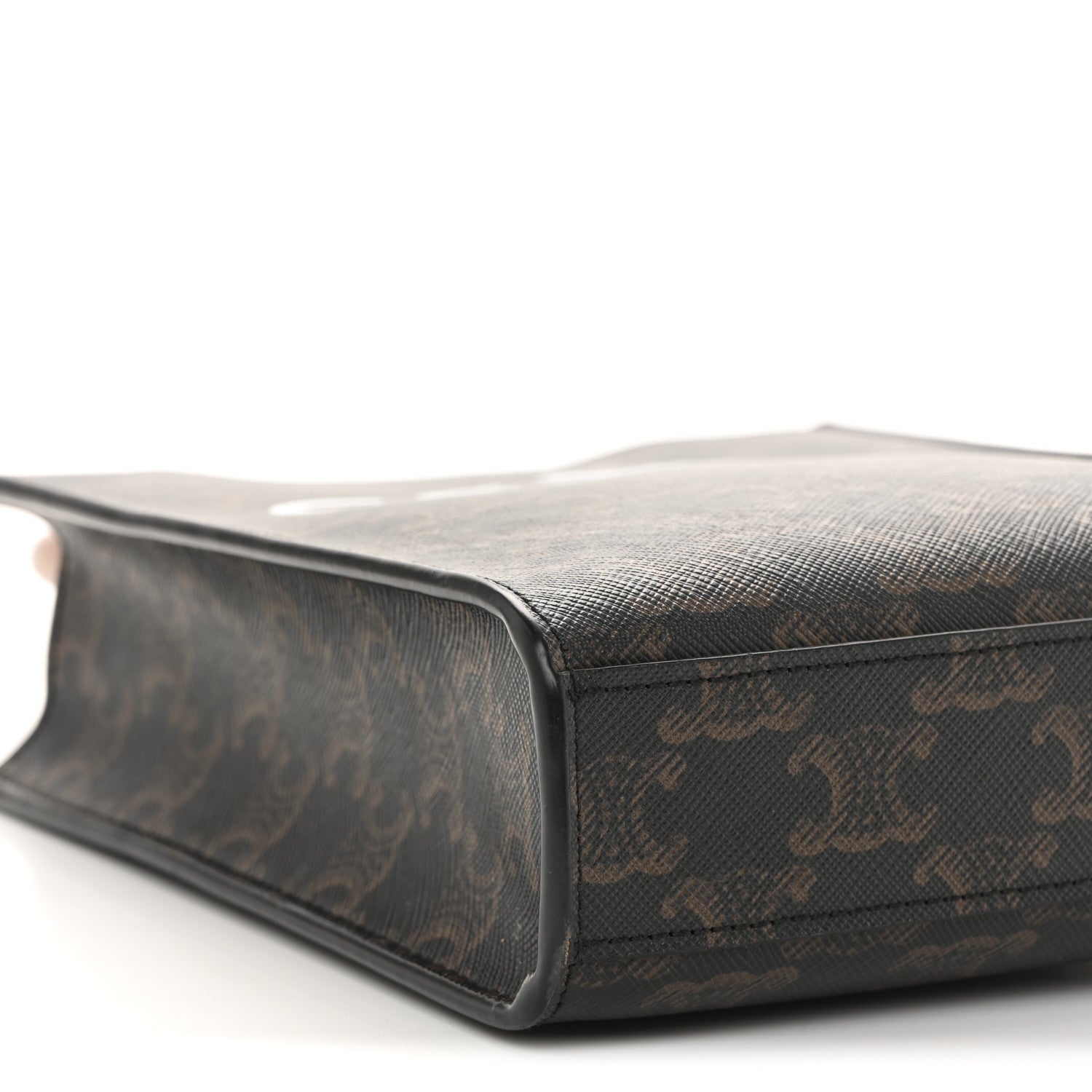 Celine Triomphe Canvas Calfskin Mini Vertical Cabas Tan 10 of 14