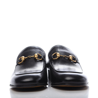Gucci Goatskin Womens Horsebit Mid-Heel Loafers 40 Black 2 of 8