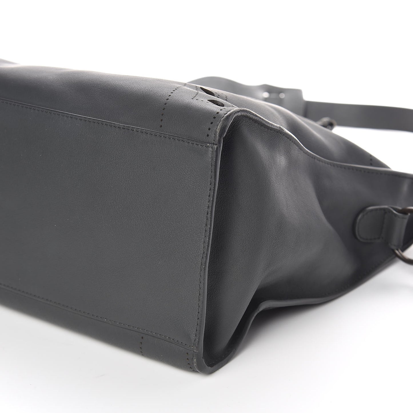 Veau Soyeux Perforated Blackout Hardware City Gris Fossile