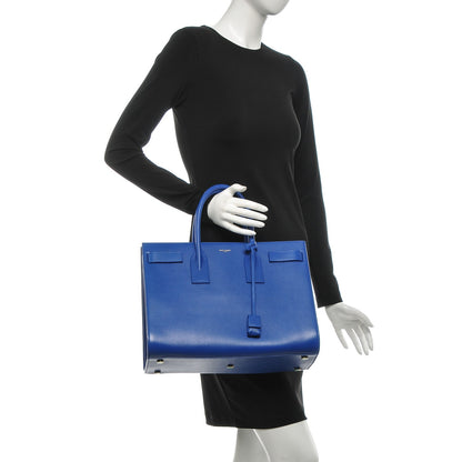 Saint Laurent Calfskin Large Sac De Jour Carryall Royal Blue 2 of 7