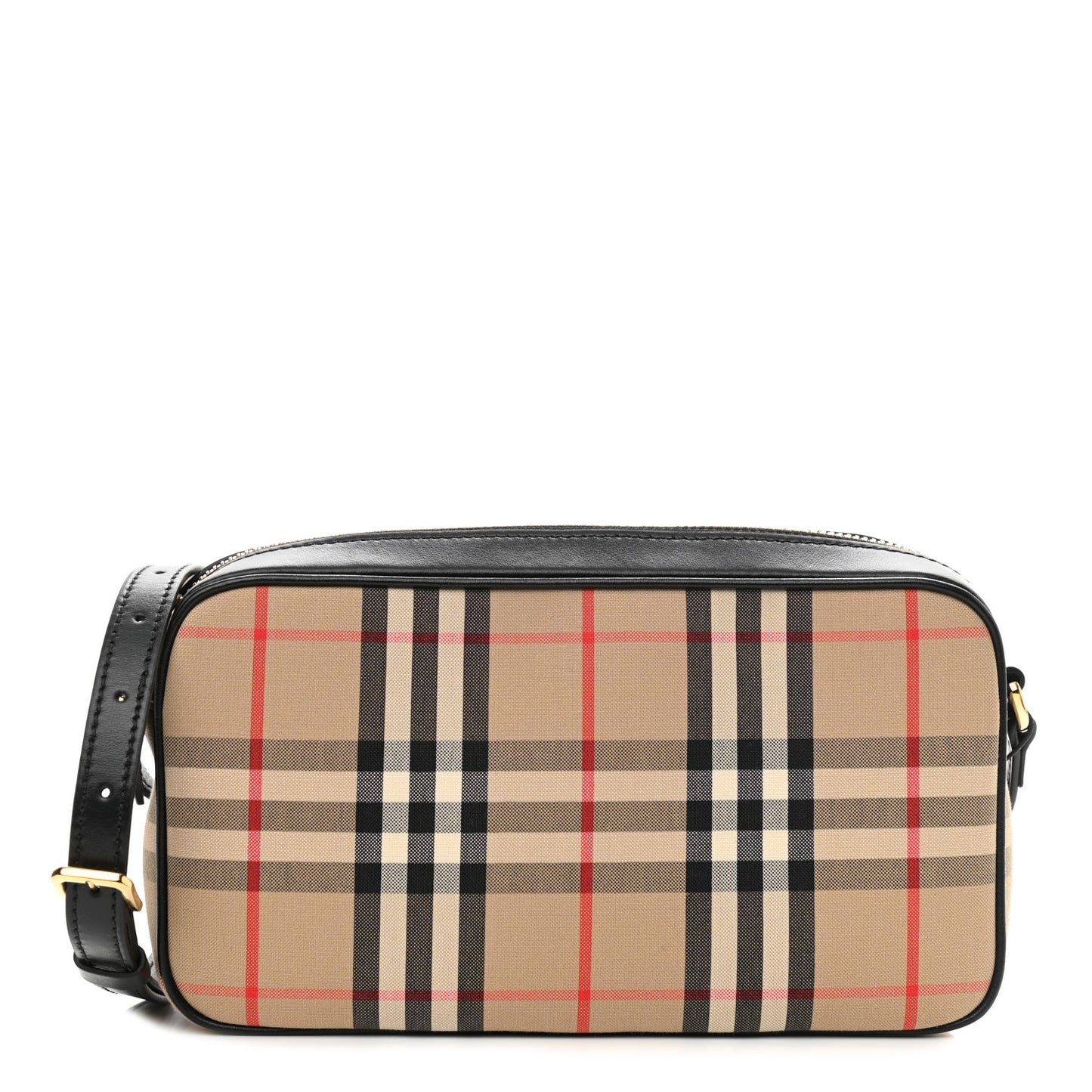 Calfskin Vintage Check Small Camera Bag Archive Beige