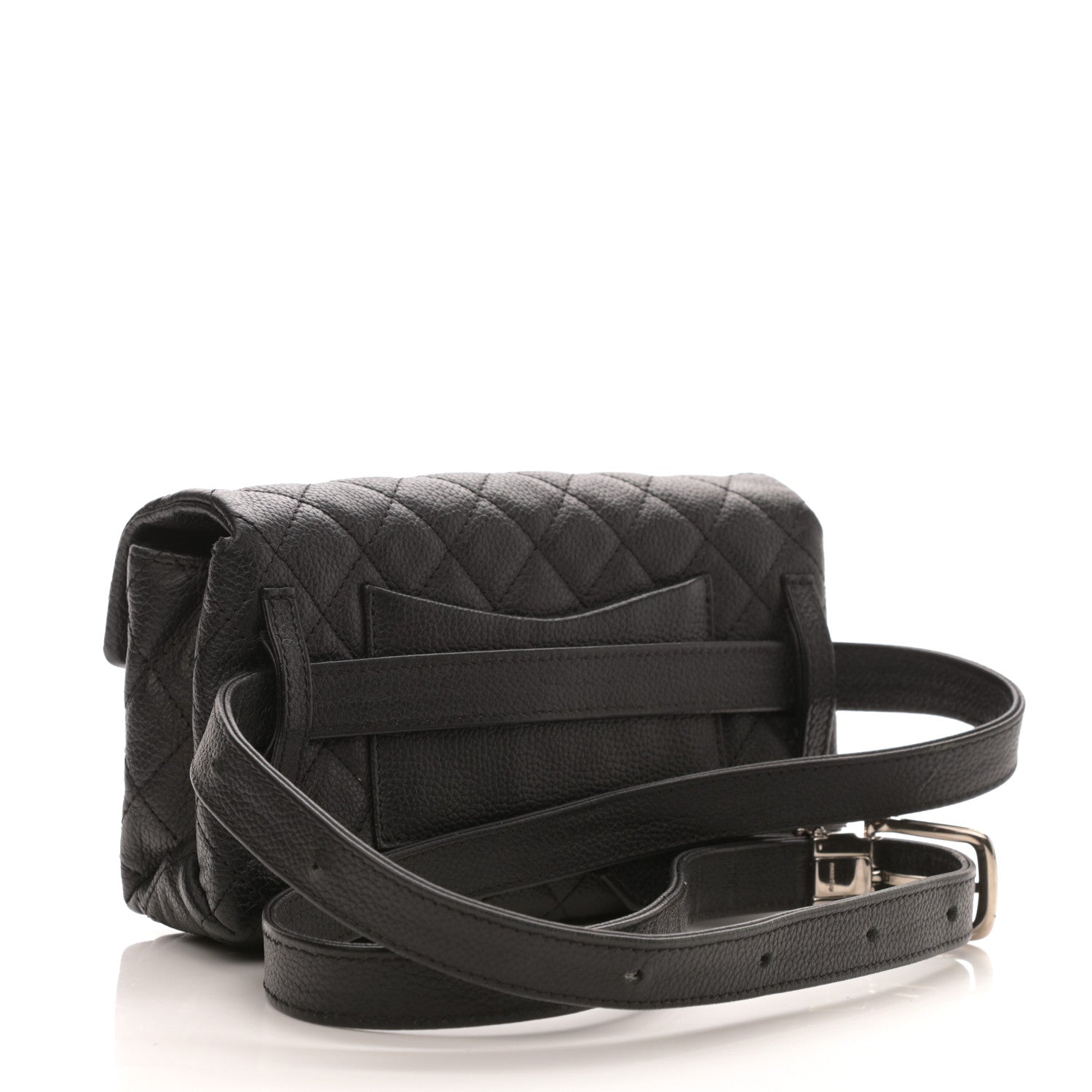 Chanel Grained Calfskin Quilted 2.55 Reissue Flap Belt Bag Clutch Black 3 of 10