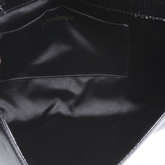 Leather Belle de Jour Clutch Black