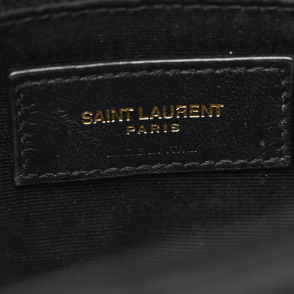 Saint Laurent Lambskin Quilted Toy Loulou Puffer Monogram Chain Satchel Black 6 of 10