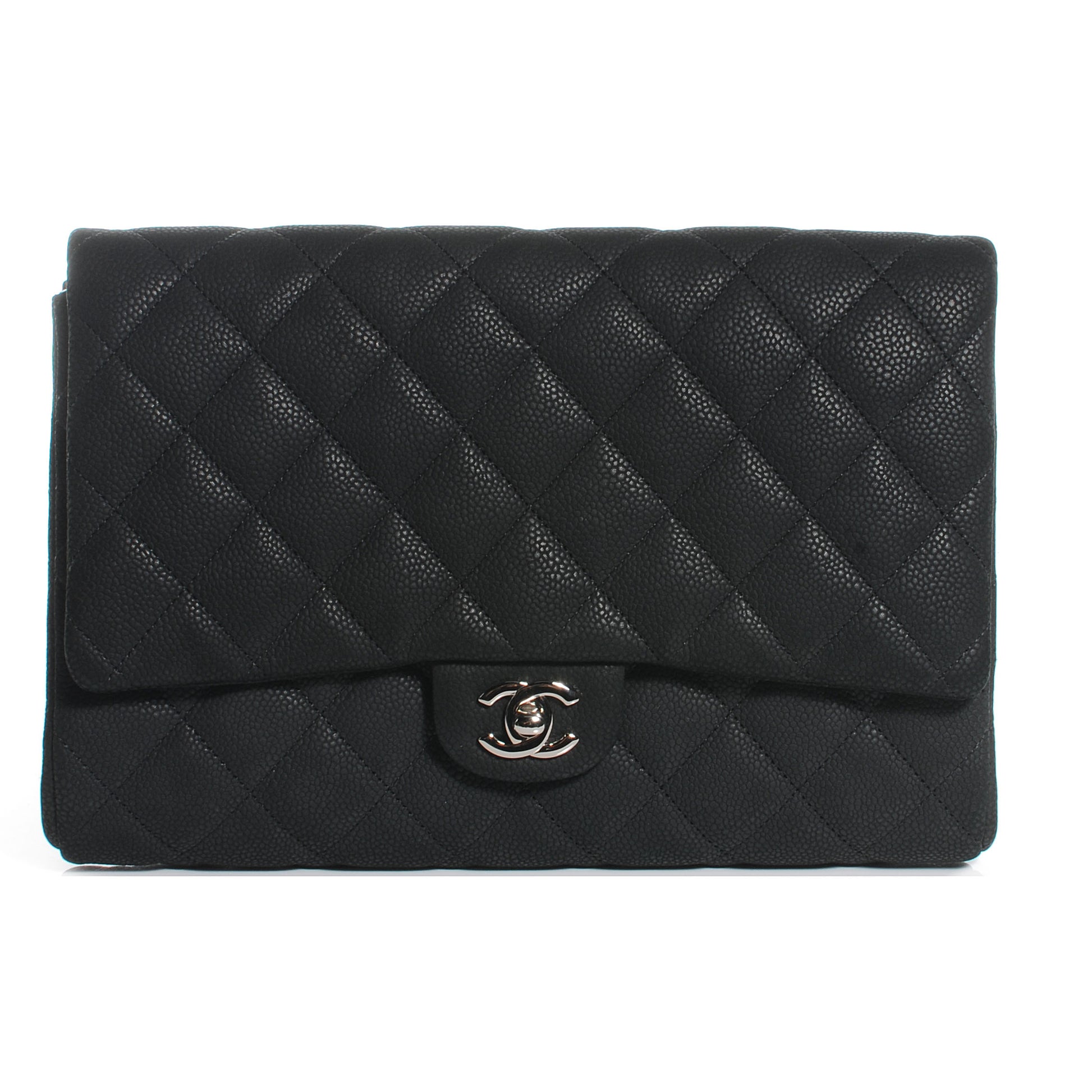 Chanel Iridescent Caviar Flap Clutch Bag Black 1 of 7