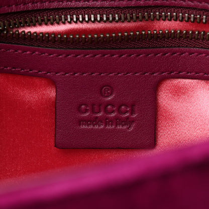 Gucci Velvet Matelasse Small GG Marmont Shoulder Bag Fuchsia Violet Cyclamen 6 of 10