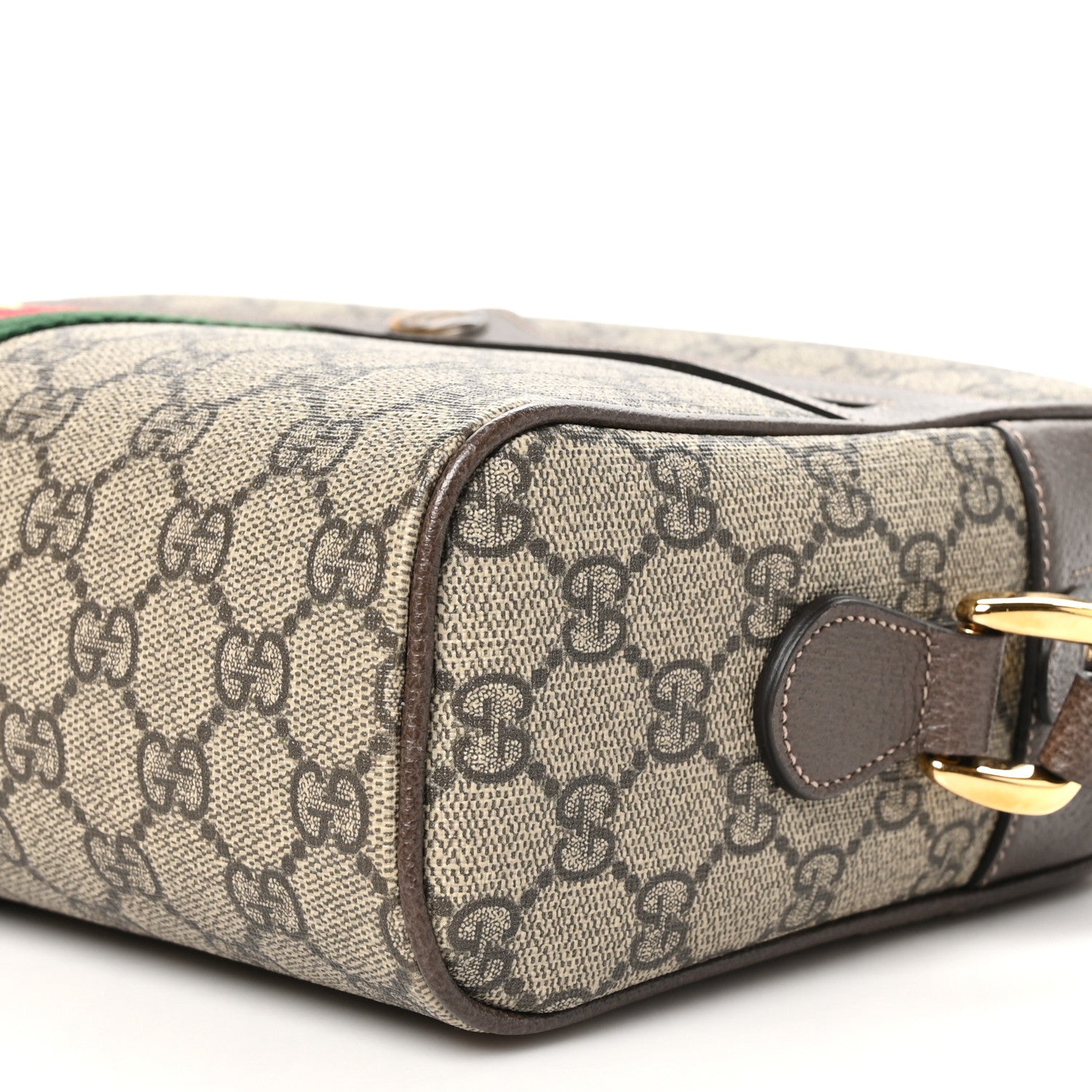 Gucci GG Supreme Monogram Web Small Ophidia Shoulder Bag Brown 10 of 10