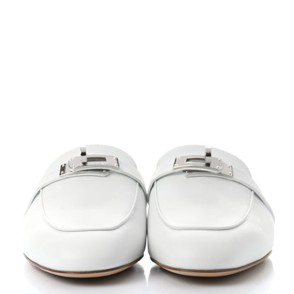 Hermes Calfskin Oz Mules 38 White 2 of 9