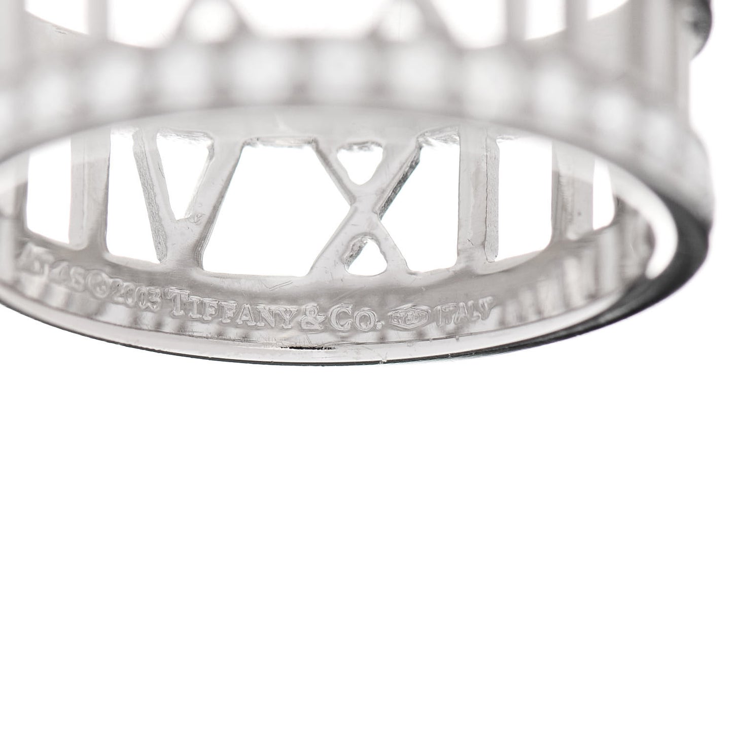 18K White Gold Diamond Wide Atlas Open Ring 60 9