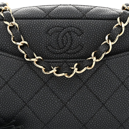 Chanel Iridescent Caviar Quilted Mini Coco Tassel Camera Case Black 8 of 11